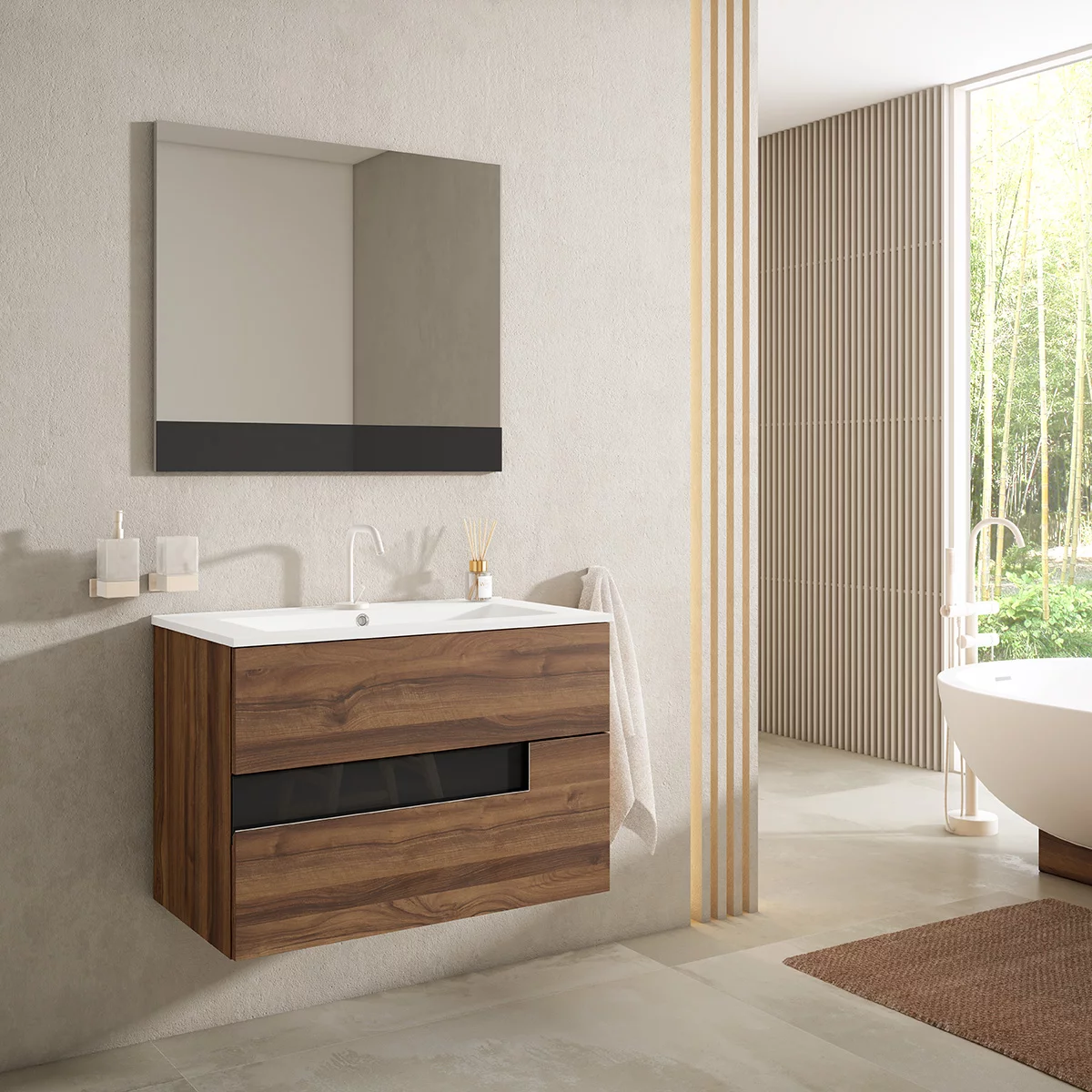 Mueble de lavabo Celia (45 x 80 x 85 cm, Blanco)